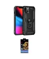 ieg™ iPhone 14 Kılıf Ahenk Klasik Koleksiyonu - Siyah Buffer Hayalet Cam Ekran Koruyucu