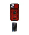 ieg™ iPhone 14 Kılıf Ahenk Klasik - Siyah 3D Antistatik Hayalet Cam Ekran Koruyucu