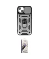 ieg™ iPhone 14 Kılıf Ahenk Klasik - Siyah Bilvis 3D Mat Cam Ekran Koruyucu