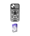 ieg™ iPhone 14 Kılıf Ahenk Klasik - Siyah Bilvis 5in1 3D Magic Cam Ekran Koruyucu