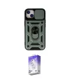 ieg™ iPhone 14 Kılıf Ahenk Klasik - Siyah Bilvis 5in1 3D Magic Cam Ekran Koruyucu