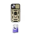 ieg™ iPhone 14 Kılıf Ahenk Klasik - Siyah Bilvis 5in1 5D Magic Hayalet Cam Ekran Koruyucu