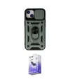 ieg™ iPhone 14 Kılıf Ahenk Klasik - Siyah Bilvis 5in1 5D Magic Hayalet Cam Ekran Koruyucu