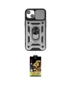 ieg™ iPhone 14 Kılıf Ahenk Klasik - Siyah Buffer Cam Ekran Koruyucu