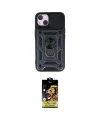 ieg™ iPhone 14 Kılıf Ahenk Klasik - Siyah Buffer Cam Ekran Koruyucu