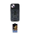 ieg™ iPhone 14 Kılıf Ahenk Klasik - Siyah Buffer Hayalet Cam Ekran Koruyucu