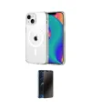 ieg™ iPhone 14 Kılıf Ahenk Minimal Serisi - Siyah 3D Antistatik Hayalet Cam Ekran Koruyucu