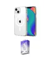 ieg™ iPhone 14 Kılıf Ahenk Minimal Serisi - Siyah Bilvis 5in1 3D Magic Cam Ekran Koruyucu
