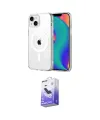 ieg™ iPhone 14 Kılıf Ahenk Minimal Serisi - Siyah Bilvis 5in1 5D Magic Hayalet Cam Ekran Koruyucu