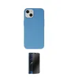 ieg™ iPhone 14 Kılıf Ahenk Serisi - Siyah 3D Antistatik Hayalet Cam Ekran Koruyucu