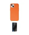 ieg™ iPhone 14 Kılıf Ahenk Serisi - Siyah 3D Antistatik Hayalet Cam Ekran Koruyucu