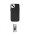 ieg™ iPhone 14 Kılıf Ahenk Serisi - Siyah Bilvis 3D Cam Ekran Koruyucu
