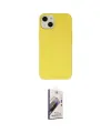 ieg™ iPhone 14 Kılıf Ahenk Serisi - Siyah Bilvis 3D Mat Cam Ekran Koruyucu