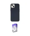 ieg™ iPhone 14 Kılıf Ahenk Serisi - Siyah Bilvis 5in1 3D Magic Cam Ekran Koruyucu
