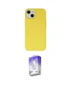 ieg™ iPhone 14 Kılıf Ahenk Serisi - Siyah Bilvis 5in1 3D Magic Cam Ekran Koruyucu