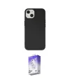 ieg™ iPhone 14 Kılıf Ahenk Serisi - Siyah Bilvis 5in1 3D Magic Cam Ekran Koruyucu