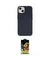 ieg™ iPhone 14 Kılıf Ahenk Serisi - Siyah Buffer Cam Ekran Koruyucu