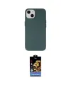 ieg™ iPhone 14 Kılıf Ahenk Serisi - Siyah Buffer Hayalet Cam Ekran Koruyucu