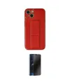 ieg™ iPhone 14 Kılıf Akış Doku - Siyah 3D Antistatik Hayalet Cam Ekran Koruyucu