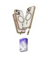 ieg™ iPhone 14 Kılıf Atlas Doku Koleksiyonu - Siyah Bilvis 5in1 3D Magic Cam Ekran Koruyucu