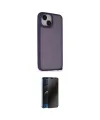 ieg™ iPhone 14 Kılıf Atlas Form - Siyah 3D Antistatik Hayalet Cam Ekran Koruyucu