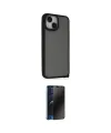 ieg™ iPhone 14 Kılıf Atlas Form - Siyah 3D Antistatik Hayalet Cam Ekran Koruyucu