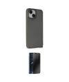 ieg™ iPhone 14 Kılıf Atlas Form - Siyah 3D Antistatik Hayalet Cam Ekran Koruyucu