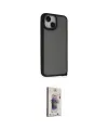 ieg™ iPhone 14 Kılıf Atlas Form - Siyah Bilvis 3D Cam Ekran Koruyucu