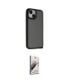 ieg™ iPhone 14 Kılıf Atlas Form - Siyah Bilvis 3D Mat Cam Ekran Koruyucu