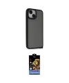 ieg™ iPhone 14 Kılıf Atlas Form - Siyah Buffer Hayalet Cam Ekran Koruyucu
