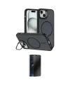 ieg™ iPhone 14 Kılıf Çekirdek Klasik - Siyah 3D Antistatik Hayalet Cam Ekran Koruyucu