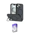 ieg™ iPhone 14 Kılıf Çekirdek Klasik - Siyah Bilvis 5in1 3D Magic Cam Ekran Koruyucu