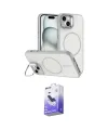 ieg™ iPhone 14 Kılıf Çekirdek Klasik - Siyah Bilvis 5in1 5D Magic Hayalet Cam Ekran Koruyucu