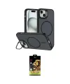 ieg™ iPhone 14 Kılıf Çekirdek Klasik - Siyah Buffer Cam Ekran Koruyucu