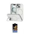 ieg™ iPhone 14 Kılıf Çekirdek Klasik - Siyah Buffer Hayalet Cam Ekran Koruyucu