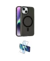 ieg™ iPhone 14 Kılıf Çekirdek Modern Prime - Siyah 3D Antistatik Cam Ekran Koruyucu