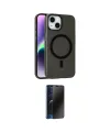 ieg™ iPhone 14 Kılıf Çekirdek Modern Prime - Siyah 3D Antistatik Hayalet Cam Ekran Koruyucu