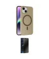 ieg™ iPhone 14 Kılıf Çekirdek Modern Prime - Siyah 3D Antistatik Hayalet Cam Ekran Koruyucu