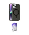 ieg™ iPhone 14 Kılıf Çekirdek Modern Prime - Siyah Bilvis 5in1 3D Magic Cam Ekran Koruyucu