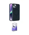 ieg™ iPhone 14 Kılıf Çekirdek Modern Prime - Siyah Bilvis 5in1 5D Magic Hayalet Cam Ekran Koruyucu