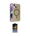 ieg™ iPhone 14 Kılıf Çekirdek Modern Prime - Siyah Buffer Hayalet Cam Ekran Koruyucu