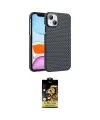 ieg™ iPhone 14 Kılıf Doruk Serisi - Siyah Buffer Cam Ekran Koruyucu