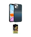 ieg™ iPhone 14 Kılıf Doruk Serisi - Siyah Buffer Cam Ekran Koruyucu