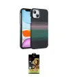 ieg™ iPhone 14 Kılıf Doruk Serisi - Siyah Buffer Cam Ekran Koruyucu