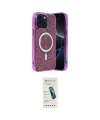 ieg™ iPhone 14 Kılıf Eksen Çizgi - Şeffaf Pasifik Cam Ekran Koruyucu