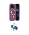 ieg™ iPhone 14 Kılıf Eksen Çizgi - Siyah 3D Antistatik Cam Ekran Koruyucu