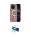 ieg™ iPhone 14 Kılıf Eksen Çizgi - Siyah 3D Antistatik Cam Ekran Koruyucu