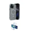 ieg™ iPhone 14 Kılıf Eksen Çizgi - Siyah 3D Antistatik Cam Ekran Koruyucu