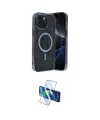 ieg™ iPhone 14 Kılıf Eksen Çizgi - Siyah 3D Antistatik Cam Ekran Koruyucu