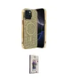 ieg™ iPhone 14 Kılıf Eksen Çizgi - Siyah Bilvis 3D Cam Ekran Koruyucu